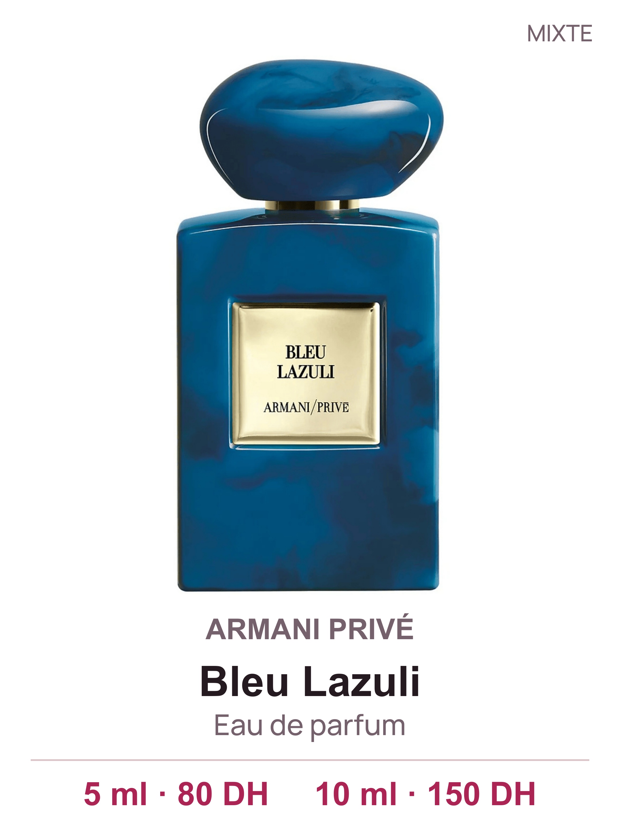 Flacon ARMANI PRIVÉ Bleu Lazuli