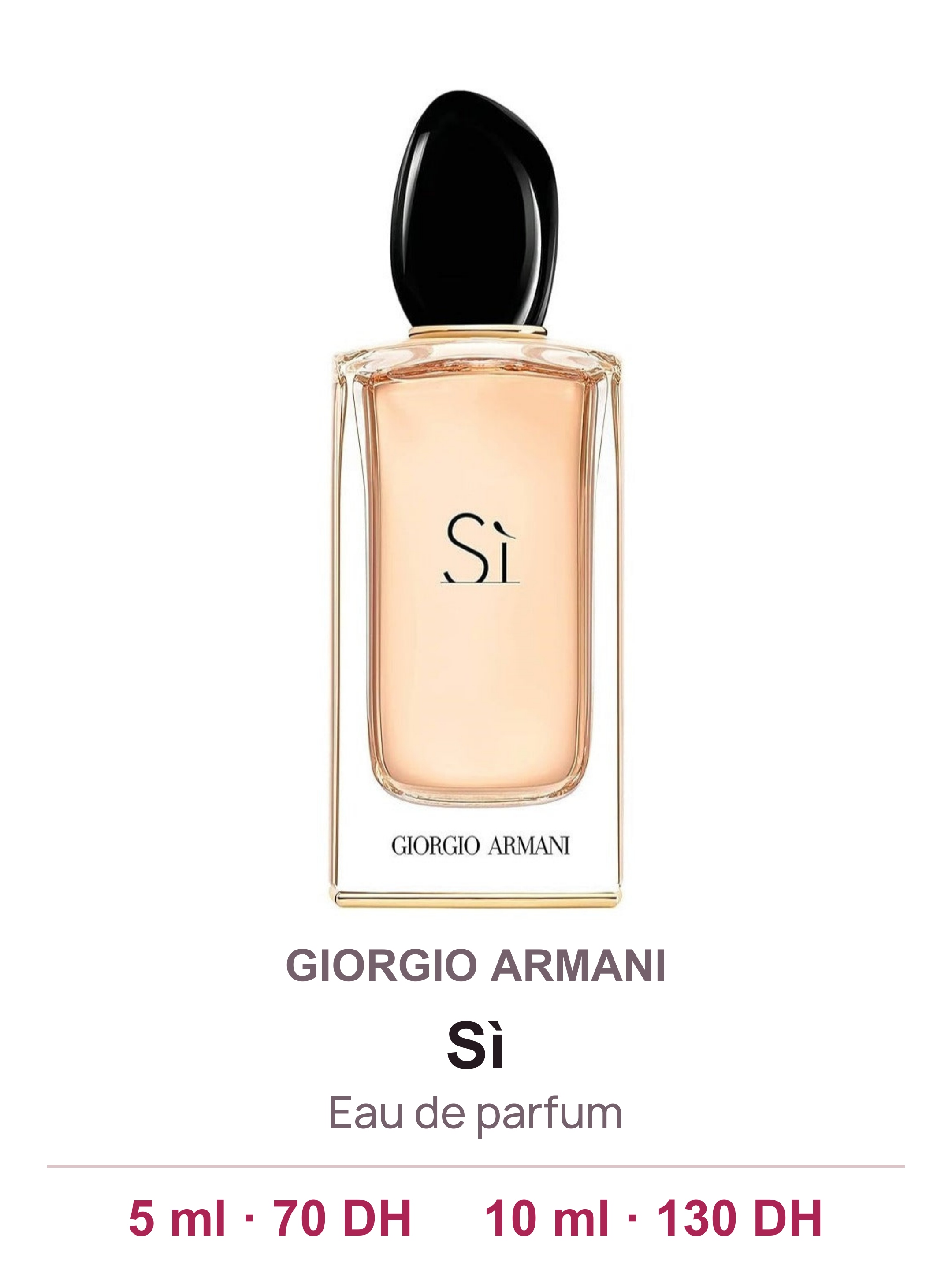 Flacon GIORGIO ARMANI Sì