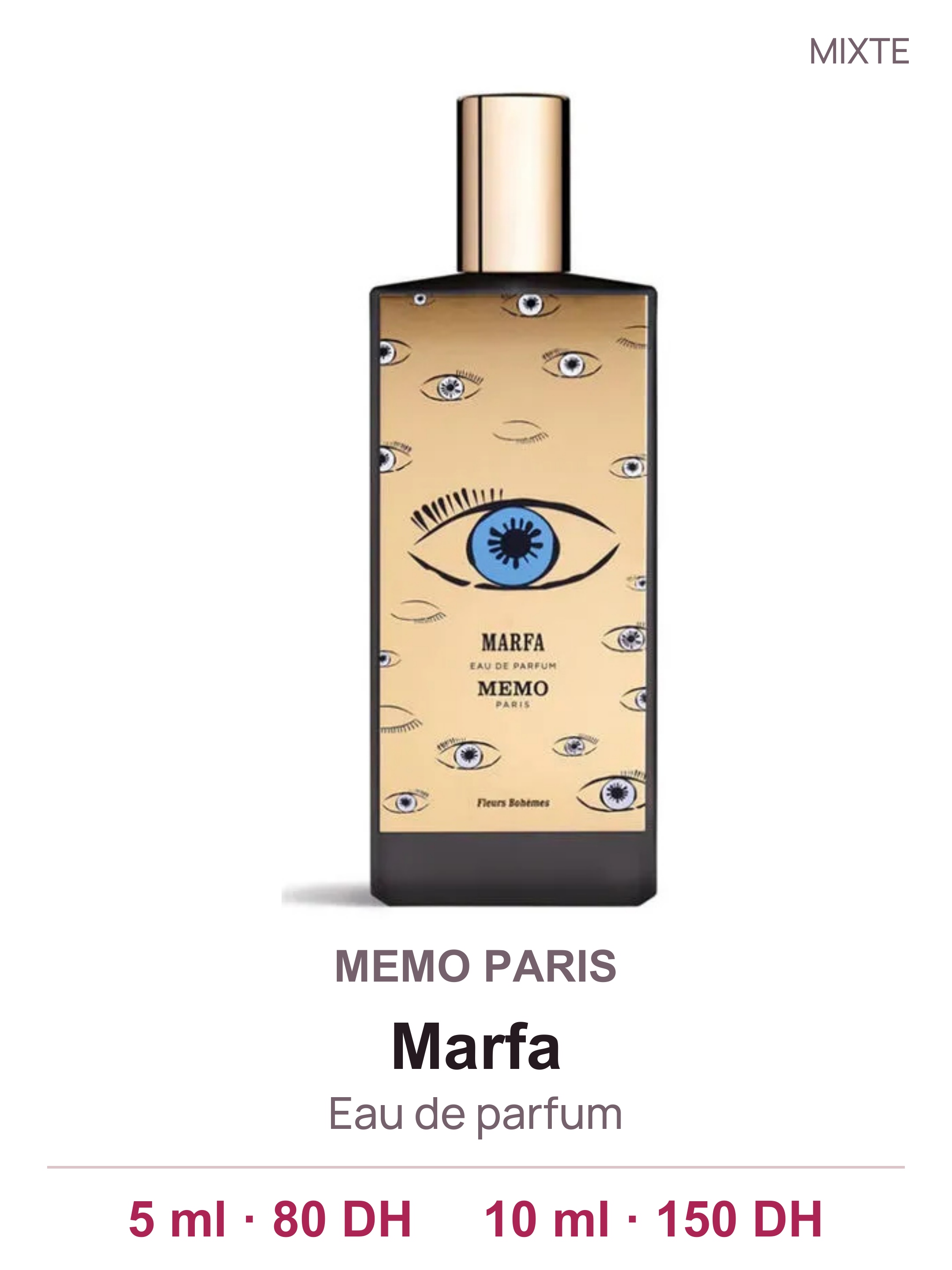 Flacon MEMO PARIS Marfa