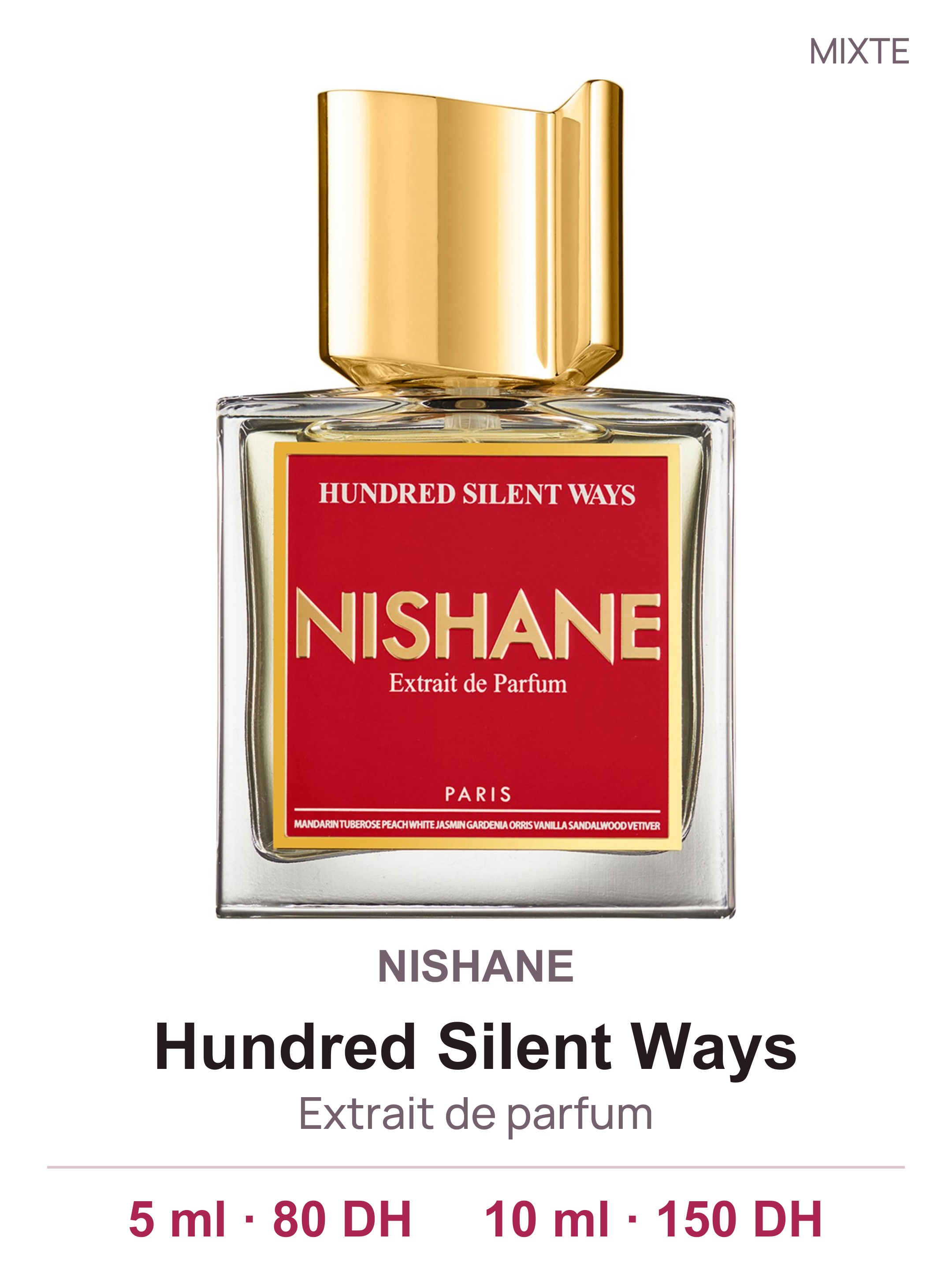Flacon NISHANE Hundred Silent Ways